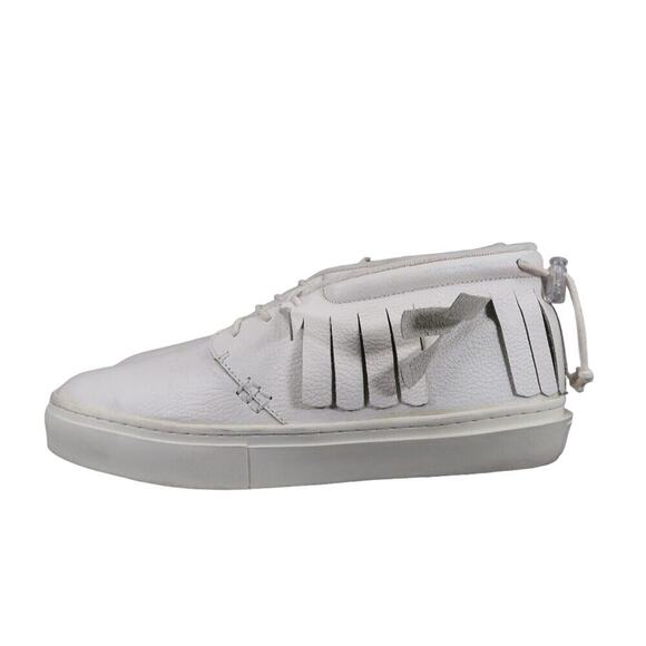 Clear Weather Shoes Mens 11 Sneaker Chukka Boot One O One White Leather Casual - Picture 4 of 13